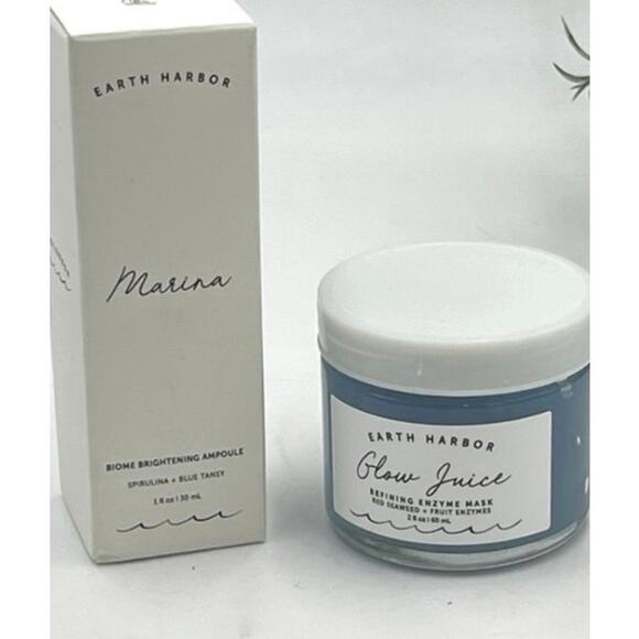 Earth Harbor MARINA Biome Brightening Ampoule w/ GLOW JUICE Refining Enzyme Mask - Picture 4 of 6